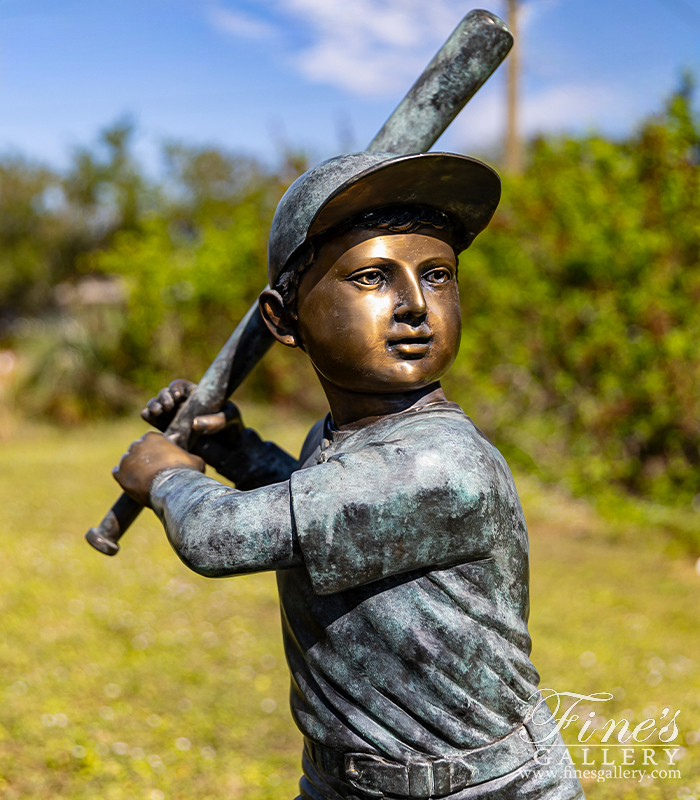 Bronze Statues  - Batter Up Baseball Player In Bronze - BS-875